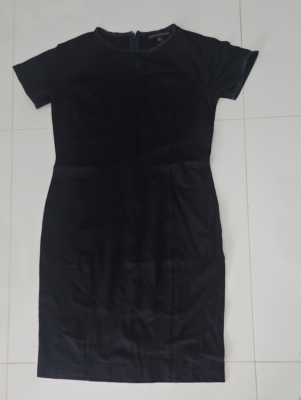 Brooks Brothers Black Short Sleeve Sheath Dress